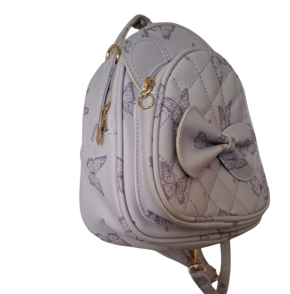 Under One Sky Quilted Mini Backpack with Butterfly Design - Picture 2 of 6